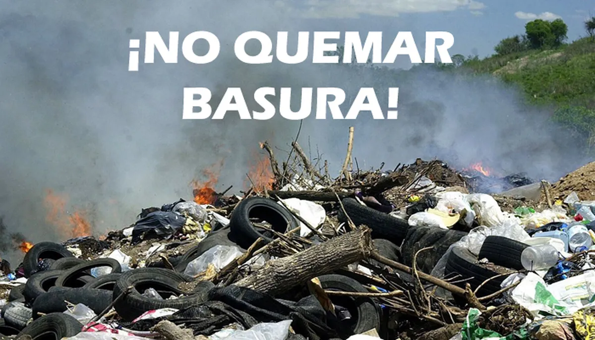 Las autoridades municipales subrayaron que la incineración de materiales como plásticos, PET, latas o medicamentos libera sustancias tóxicas que deterioran la calidad del aire.
