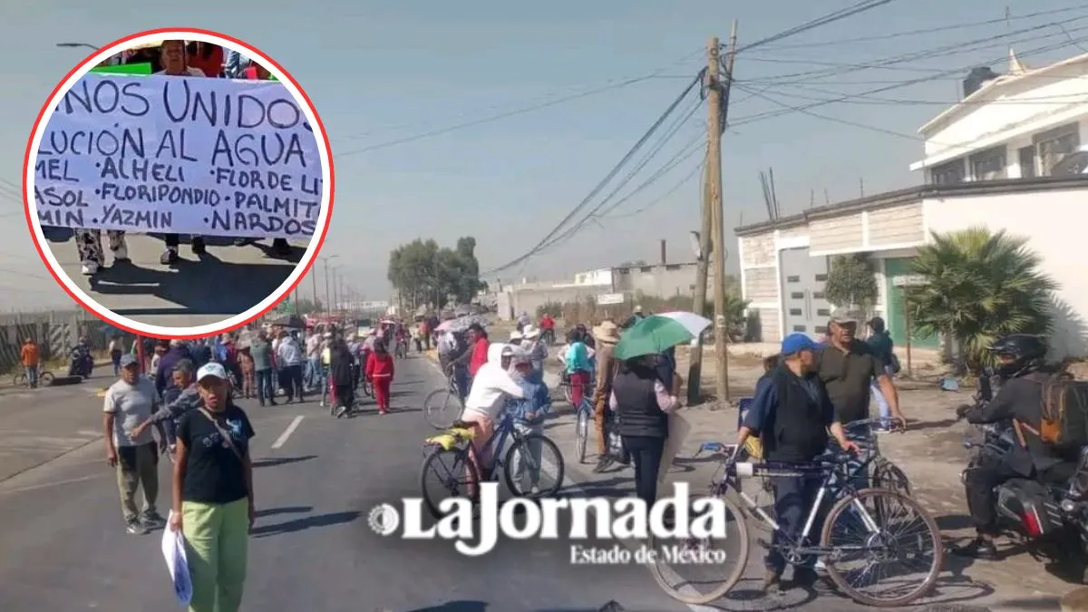 Vecinos de Chalco bloquean la carretera Chalco-Tláhuac; exigen agua