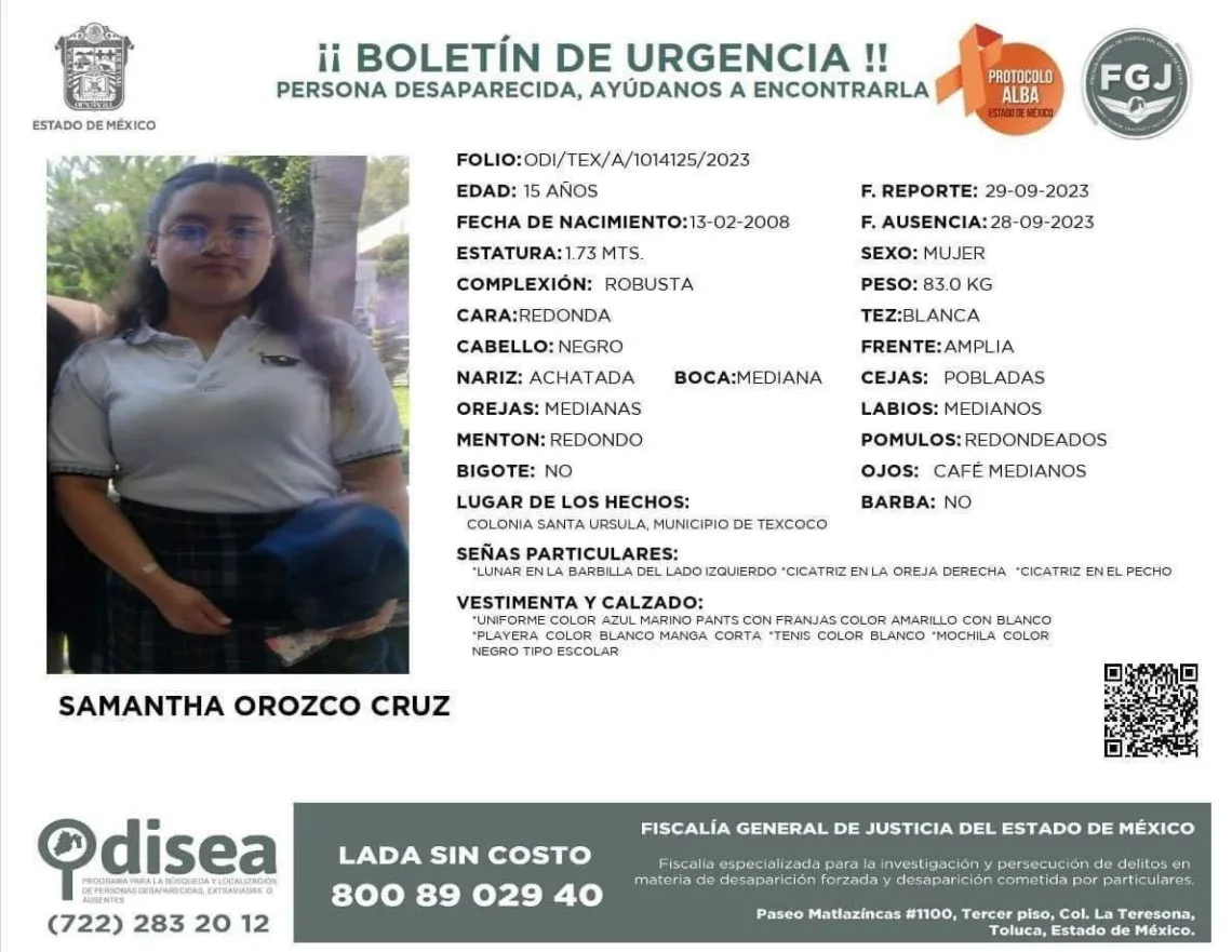 Desaparece Samantha Orozco tras conocer a un hombre en app de citas