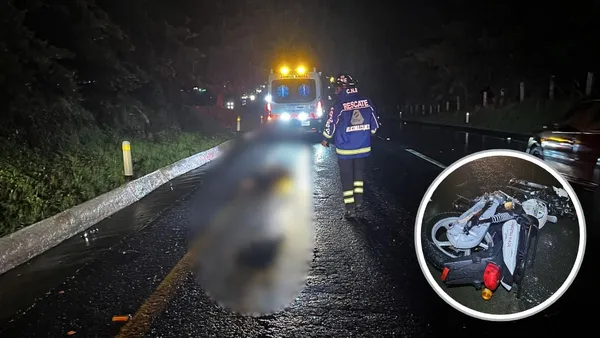 Buscan a familiares de Motociclista arrollado en la Toluca-Atlacomulco