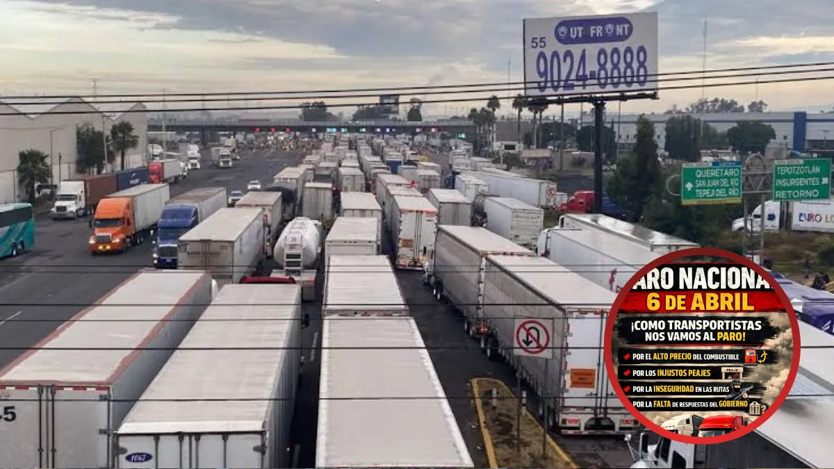 Transportistas confirman paro nacional en carreteras este 6 de abril [horarios y vialidades afectadas]