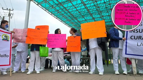 Personal de Salud del Edomex en manifestación, rechazan IMSS-Bienestar