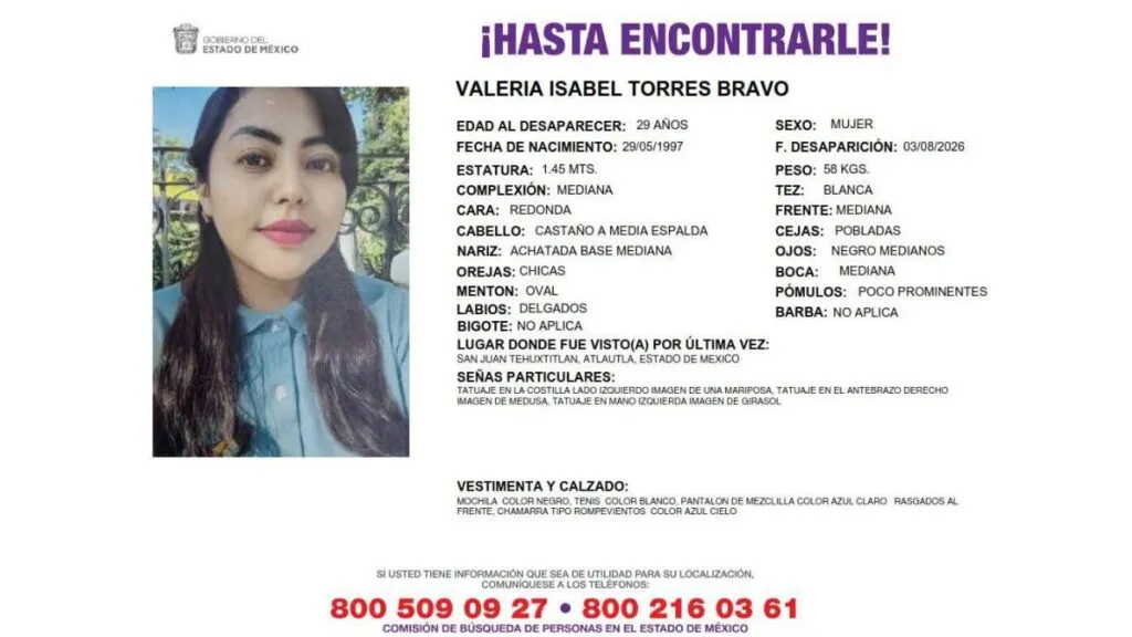 Vecinos y autoridades de Atlautla buscan a joven desaparecida