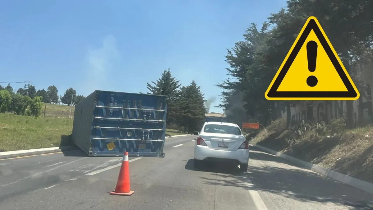 Tráiler se accidenta y genera caos en la Toluca-Ixtlahuaca hoy 30 de abril