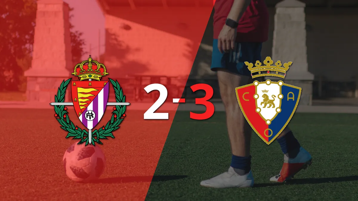 Con dos goles de Ante Budimir, Osasuna venció a Valladolid
