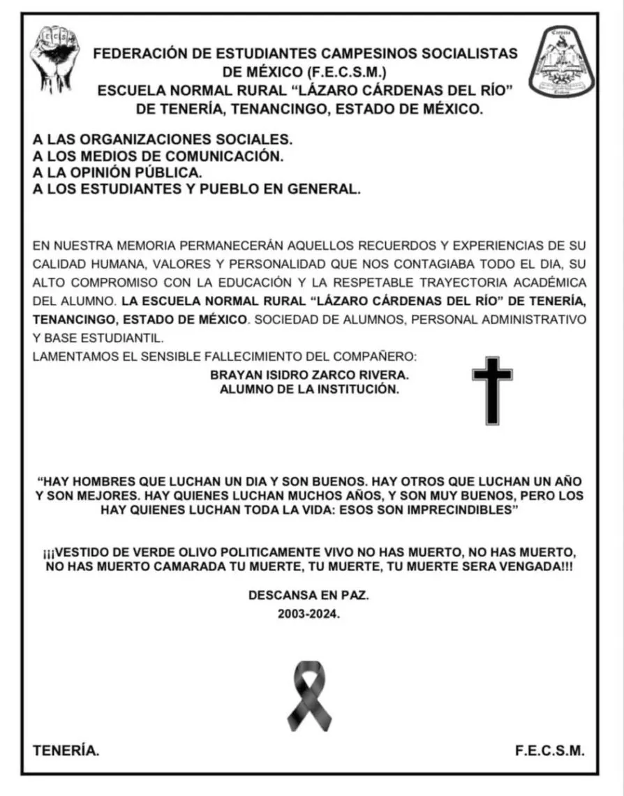 Edomex: Estudiante muere por “novatada” de sus compañeros