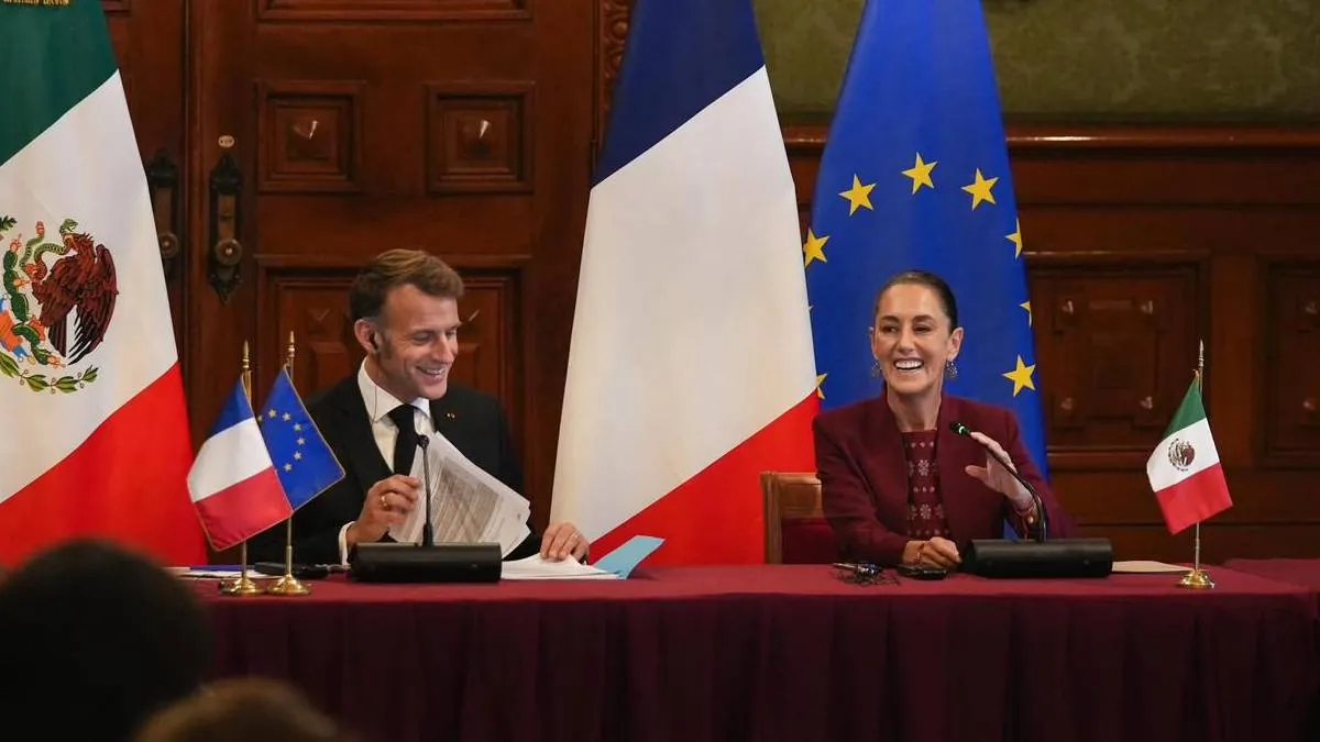 Sheinbaum realiza encuentro con Emmanuel Macron y empresarios franceses