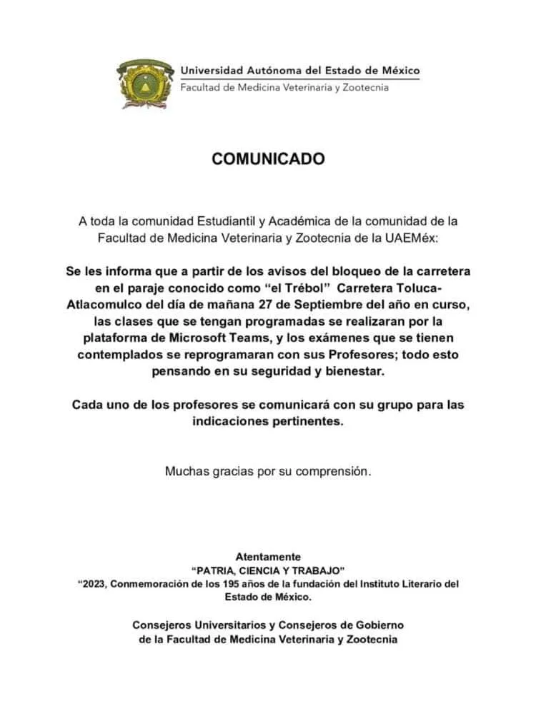 Bloquean carretera Toluca-Atlacomulco y Libramiento Bicentenario