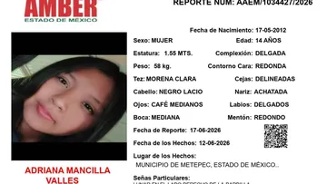 Alerta Amber: Se busca a Adriana Mancilla Valles, desapareció en Ecatepec