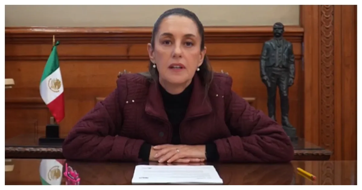 Desde Palacio Nacional, Claudia Sheinbaum Pardo. Foto: Tomada de video.