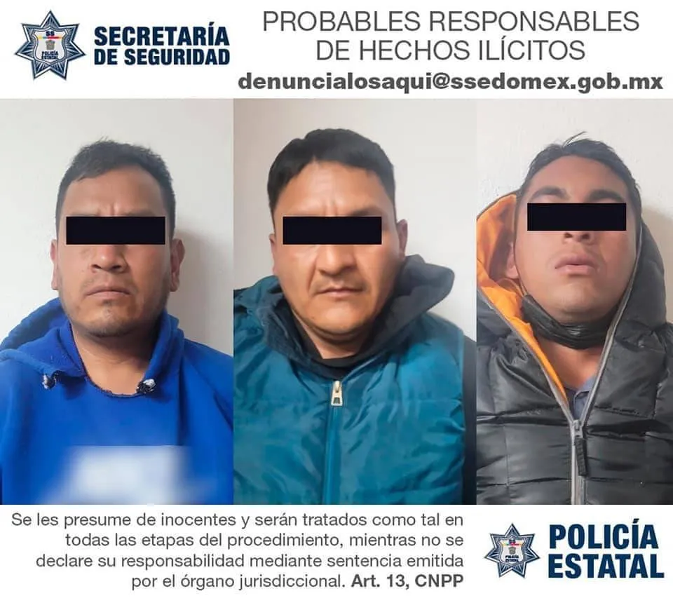 Detienen a banda de asaltantes en Metepec