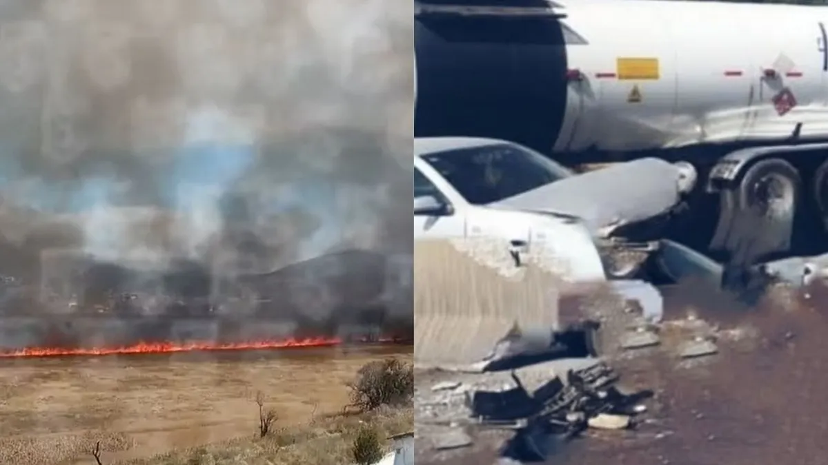 Atlacomulco: Reportan incendio y accidente sobre la carretera