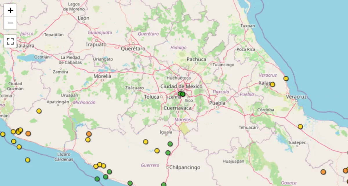 Sismos perceptibles en distintas delegaciones de CDMX