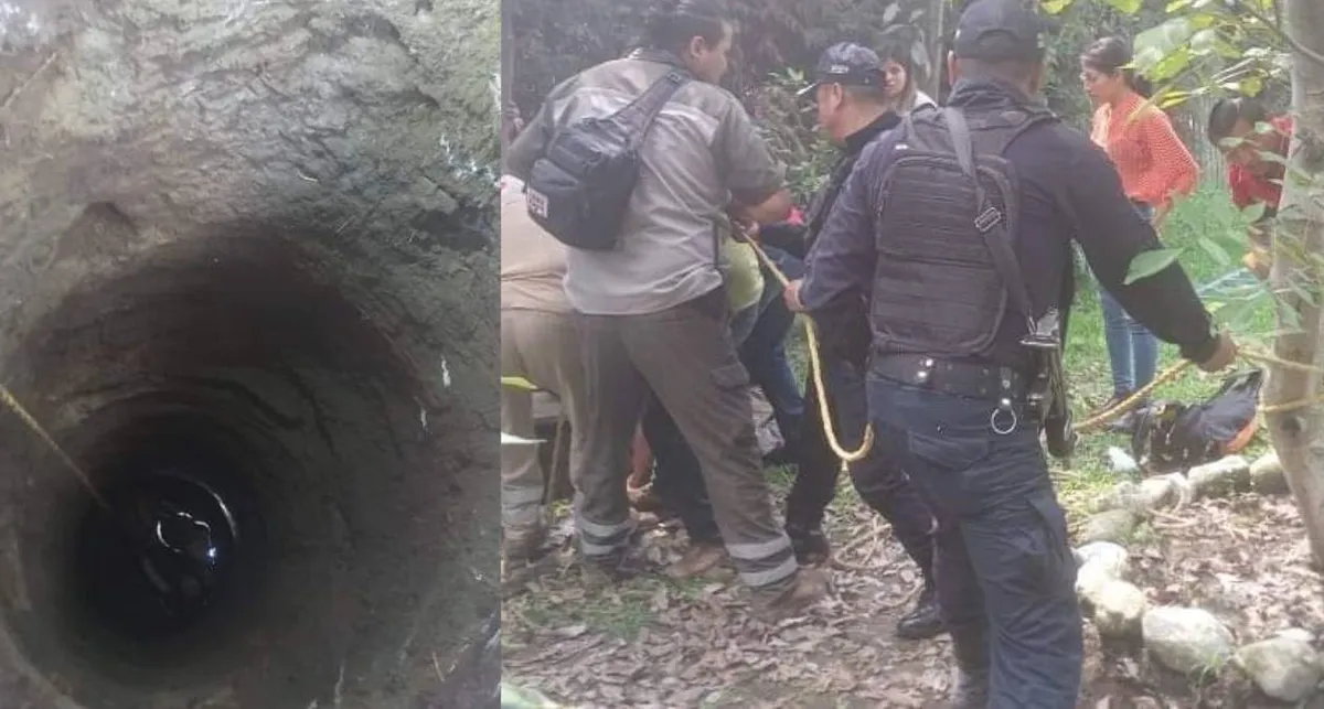 Atlautla: Rescatan a menor que cayó de un pozo de más de 20 m de altura