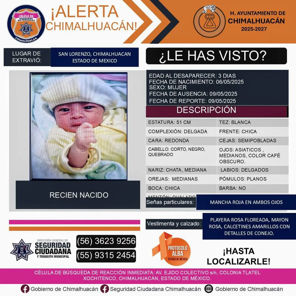 Chimalhuacán: roban a bebé con engaños