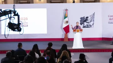Claudia Sheinbaum durante la conferencia donde habló del proceso interno de Morena y de los coordinadores designados.