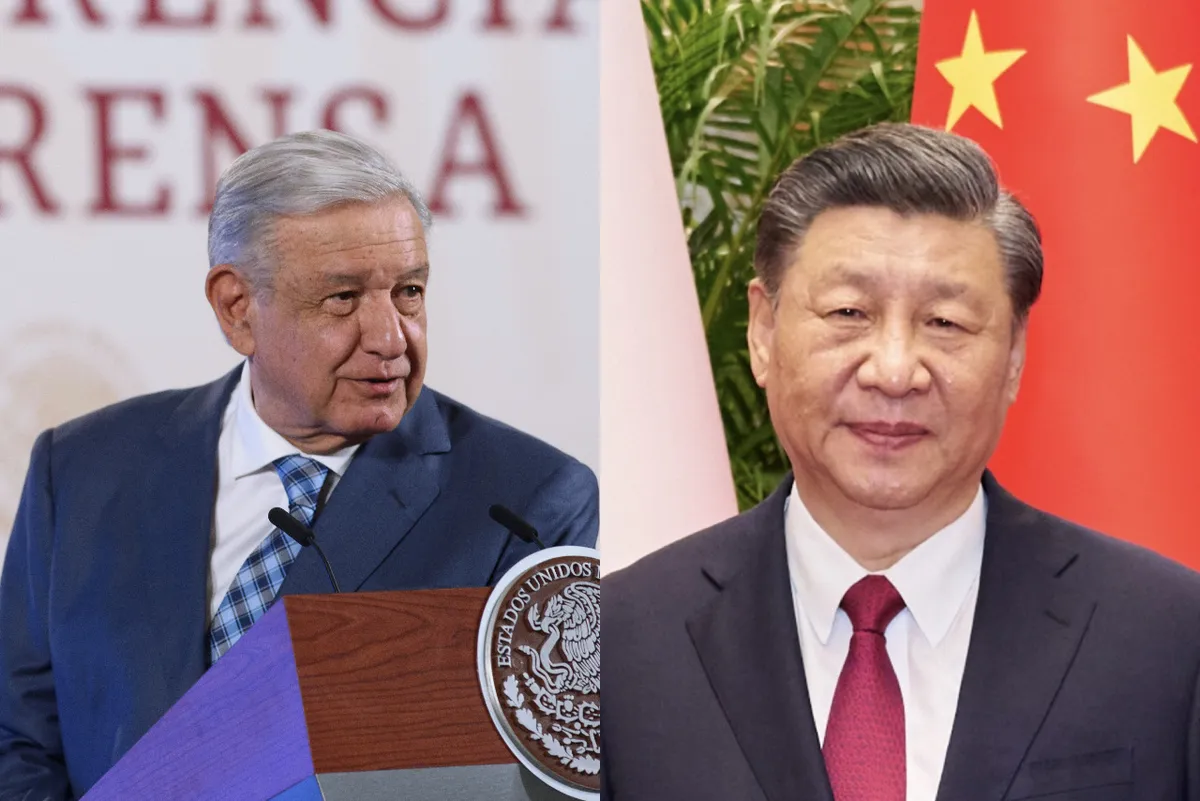 Foto de AMLO y Xi Jinping.