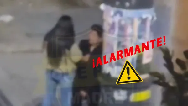 Video viral muestra el momento en que una mujer golpea a su pareja en público; usuarios exigen sanción y denuncian violencia.
