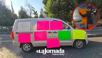Comerciante protesta contra presuntos abusos de funcionaria de la FGJEM