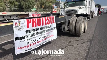Transportistas del Edomex exigen seguridad carretera y freno a cambios fiscales.