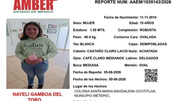 Alerta Amber: Se busca a Nayeli Gamboa del Toro, desapareció en Metepec
