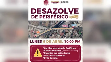 Inicia desazolve en Periférico en Naucalpan este es el tramo afectado a partir del 6 de abril