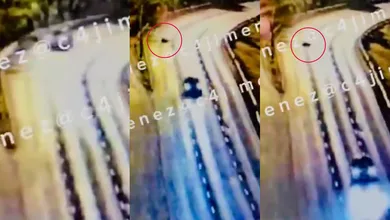 Cámaras captan cómo un joven cae de una camioneta en movimiento en Viaducto Río Becerra, CDMX.