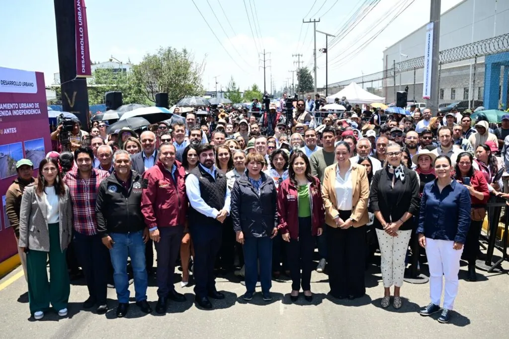 Delfina Gómez y Ricardo Moreno inauguran obras viales en zona industrial de Toluca