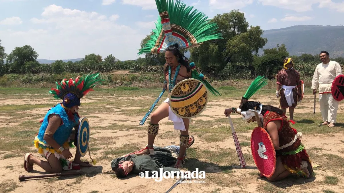 Recrean la Conquista en museo en vivo de Teotihuacán