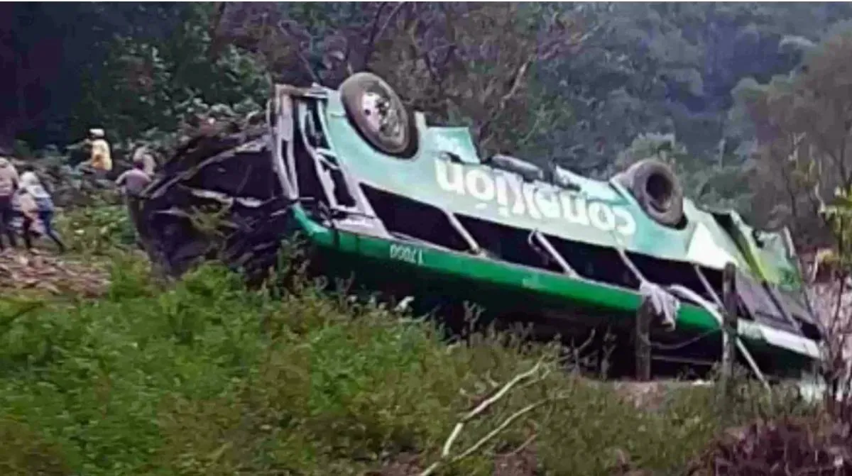 Autobús se desbarranca en Veracruz deja 8 fallecidos y 19 lesionados