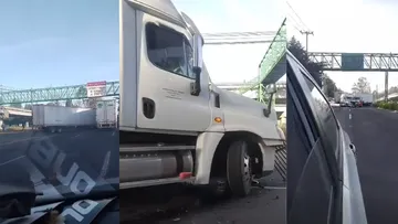 Choque entre dos tráileres provoca cierre en la Toluca-Palmillas [VIDEO]