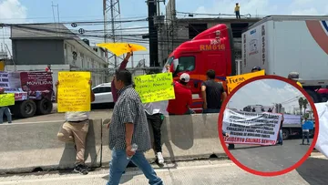 Transportistas bloquean la carretera México- Cuautla en Chalco