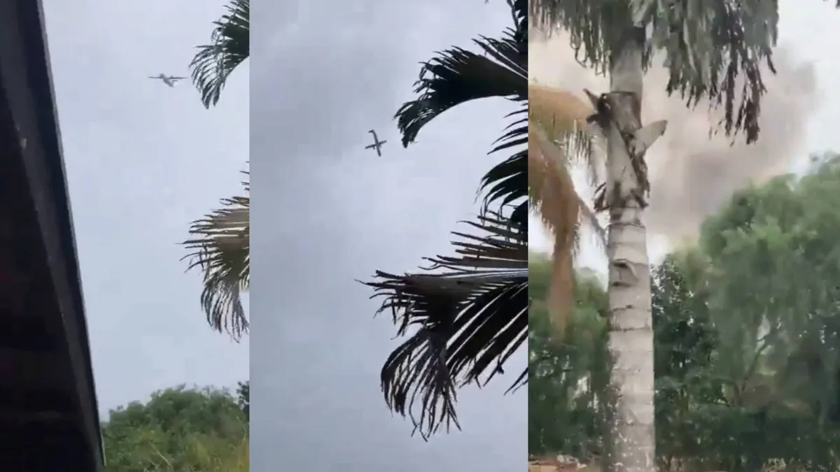 [VIDEO] Momento exacto en que un avión se estrella en Brasil