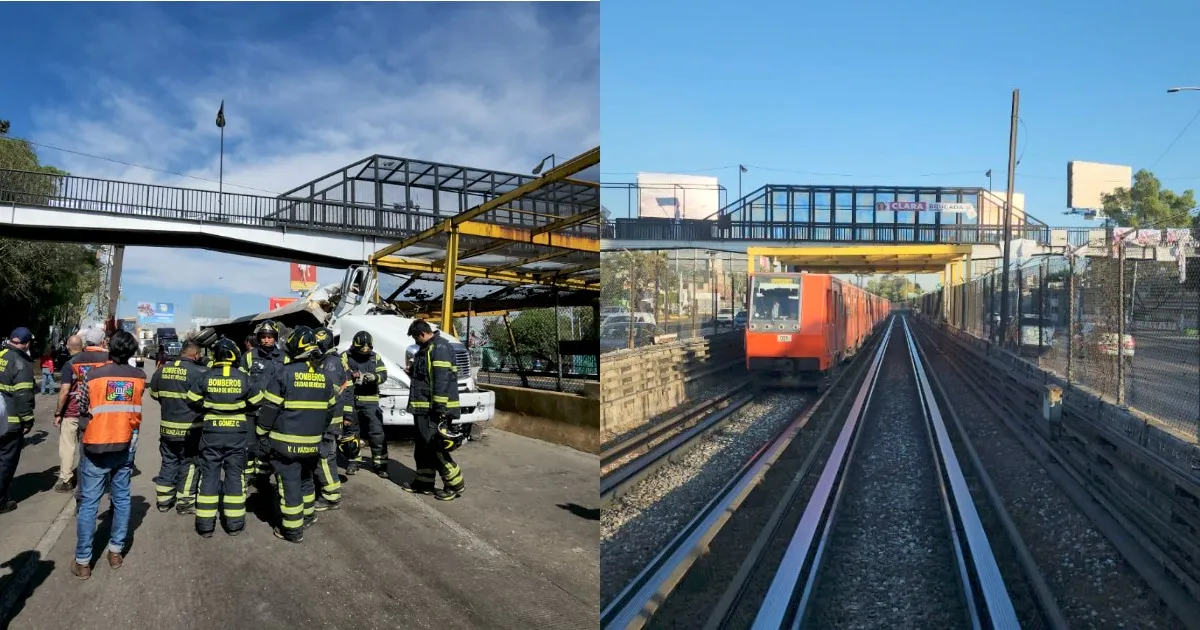 Línea 5 del Metro restablece servicio al cien por ciento tras volcadura de tráiler