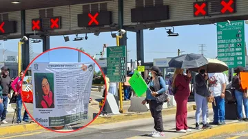 Manifestantes toman caseta de Tepotzotlán para exigir la localización de joven desaparecida