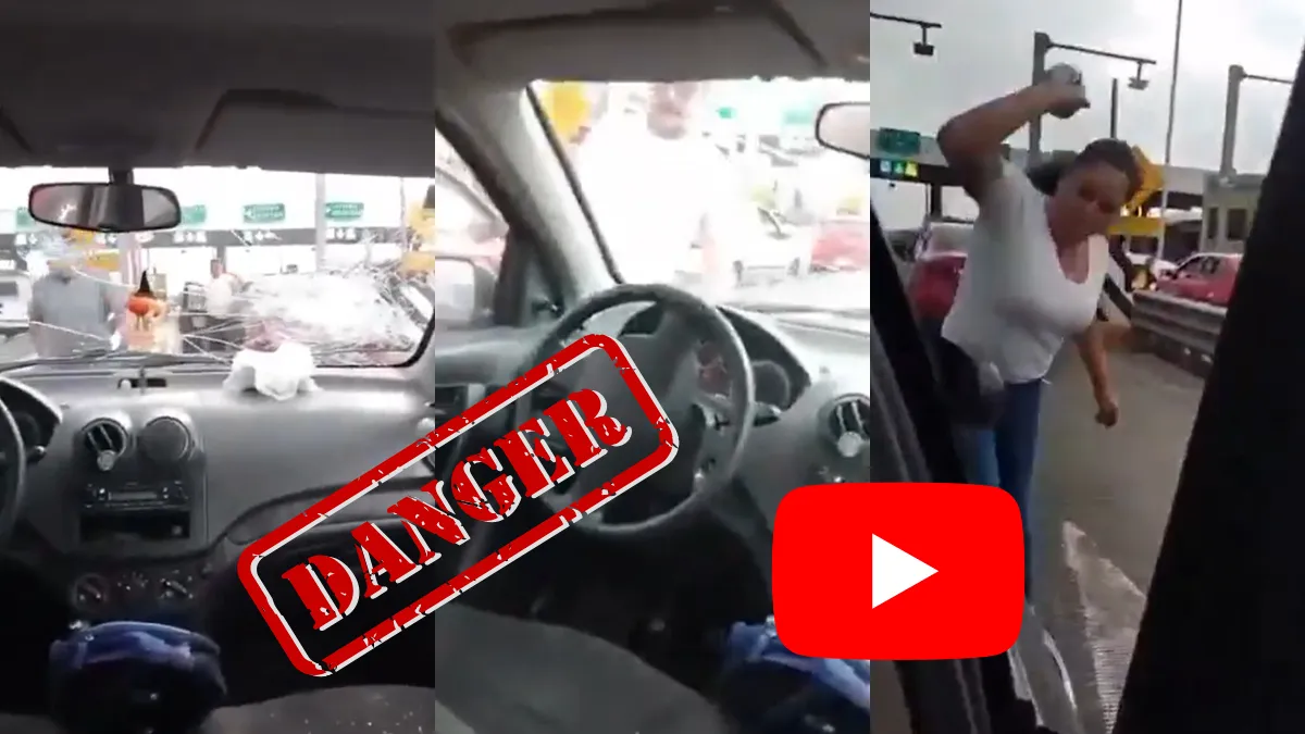 Niños aterrorizados presenciaron cómo golpean carro de familia en la autopista México-Pachuca.