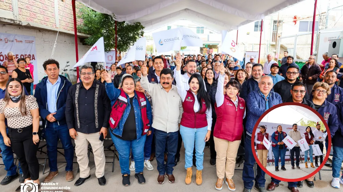En Texcoco realizan entrega de dos cárcamos, agradecen apoyo estatal y federal