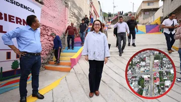 Gobierno municipal y vecinos transforman la parte alta de Ecatepec