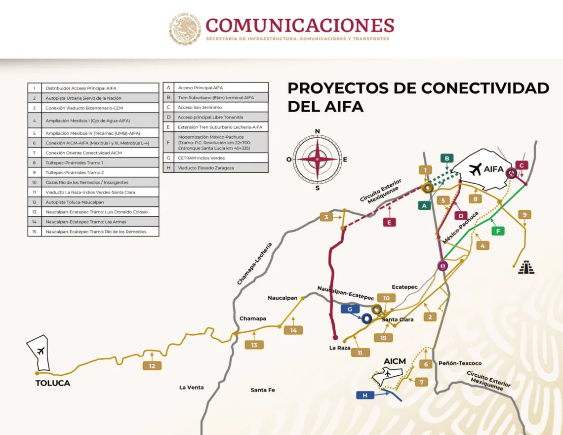 Persisten pendientes de movilidad hacia el AIFA