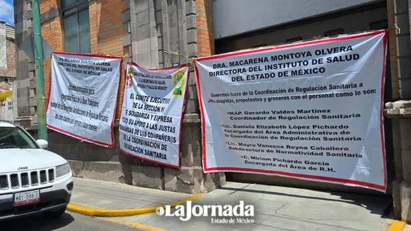 Trabajadores de Regulación Sanitaria Toluca exigen reubicación definitiva