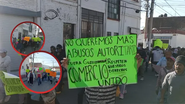 Comerciantes bloquean vialidades en Tenancingo; acusan irregularidades en proceso de reubicación