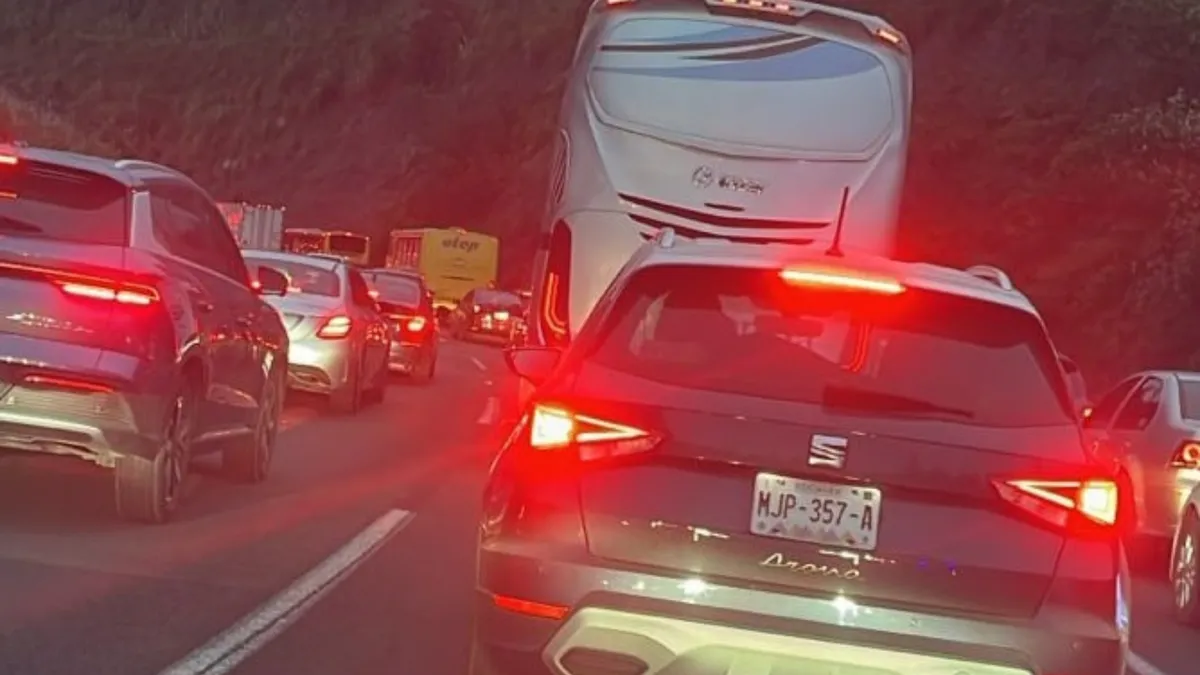 Tránsito complicado en la Autopista México-Toluca rumbo a CDMX