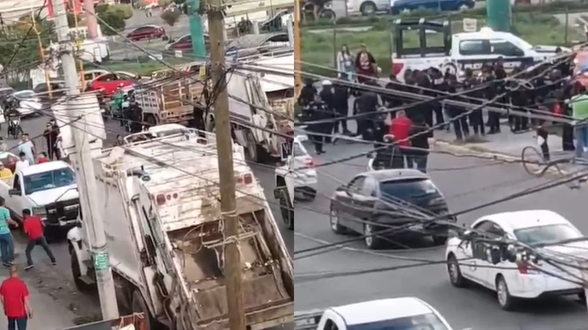 Choque termina en enfrentamiento contra trabajadores de limpia en Ecatepec