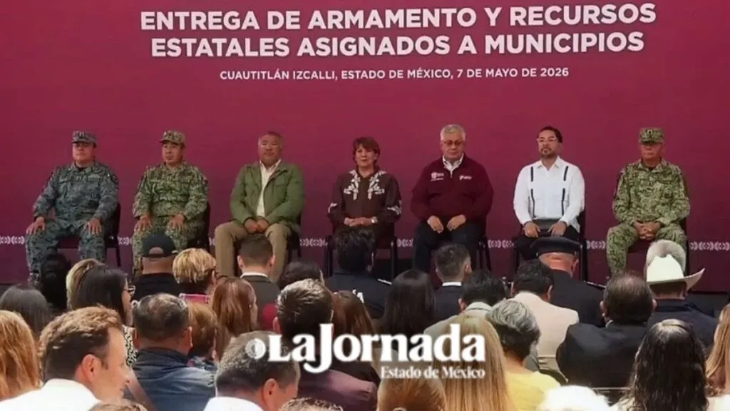 Delfina Gómez entregó recursos y armamento a municipios mexiquenses para fortalecer la seguridad