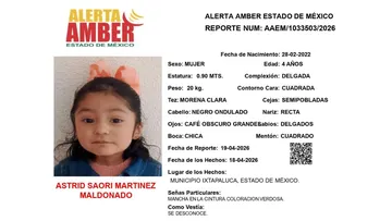Alerta Amber: Se busca a Astrid Saori Martínez Maldonado; desapareció en Ixtapaluca