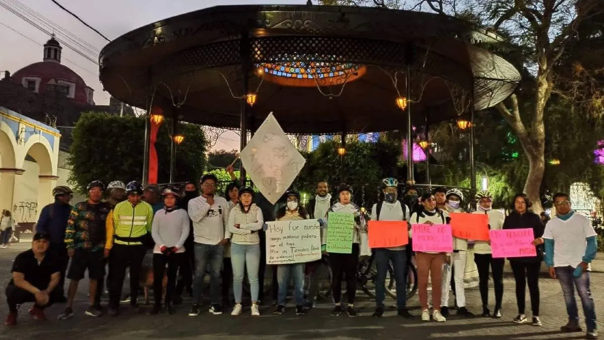 “¡Ni un asesinato más!”, exigen ciclistas de Texcoco