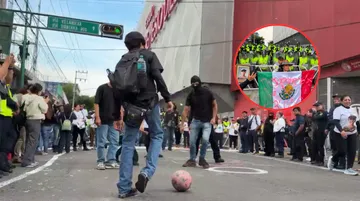 Realizan “cascarita” anti mundial a las afueras del “Nemesio”