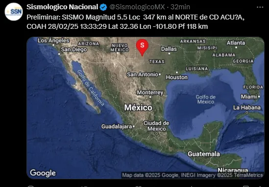 Se activan protocolos de emergencia en Edomex tras sismo