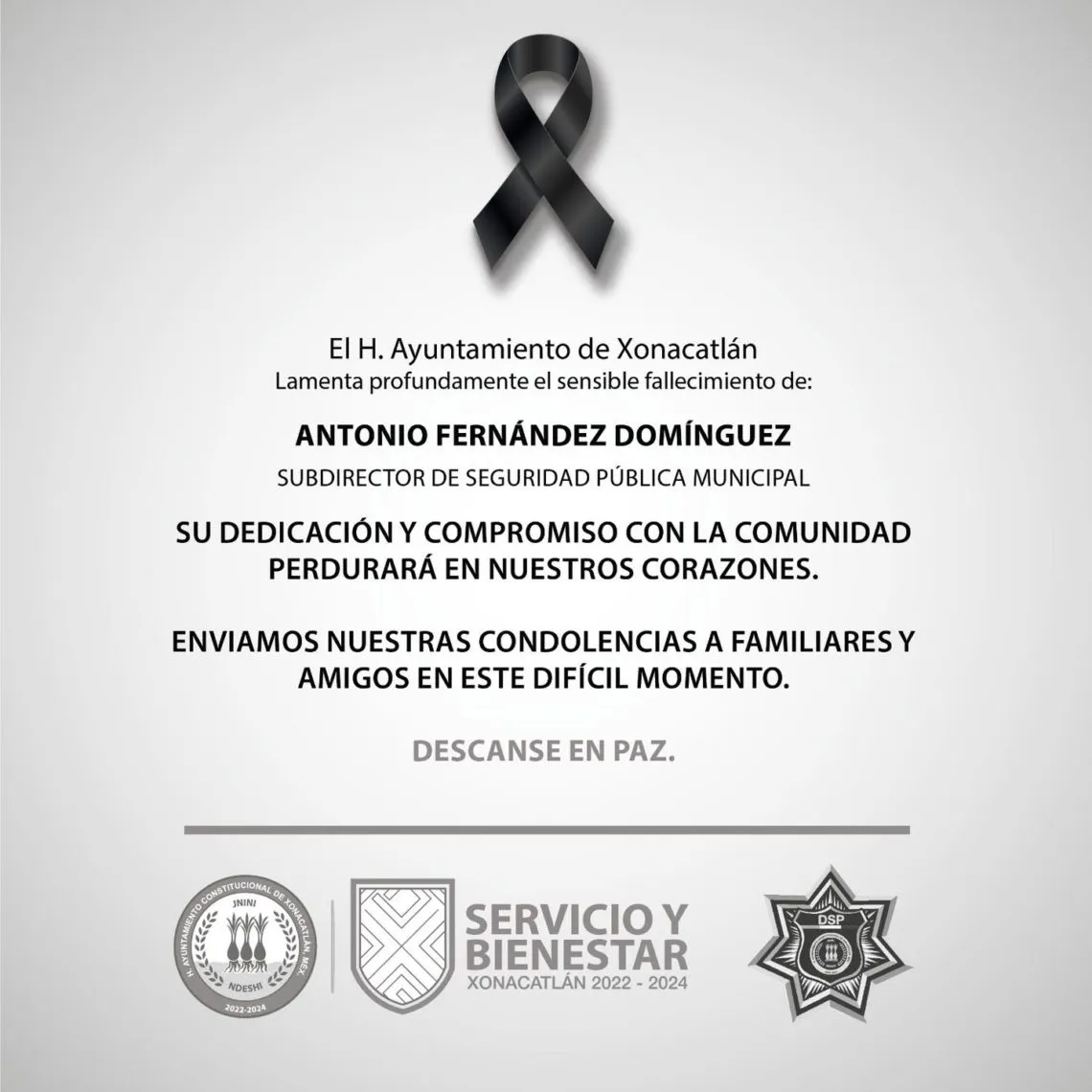 Xonacatlán: Fallece Subdirector de Seguridad Pública Municipal tras ataque
