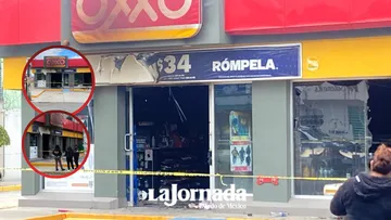 Lanzan bombas molotov a dos OXXO en Los Reyes La Paz